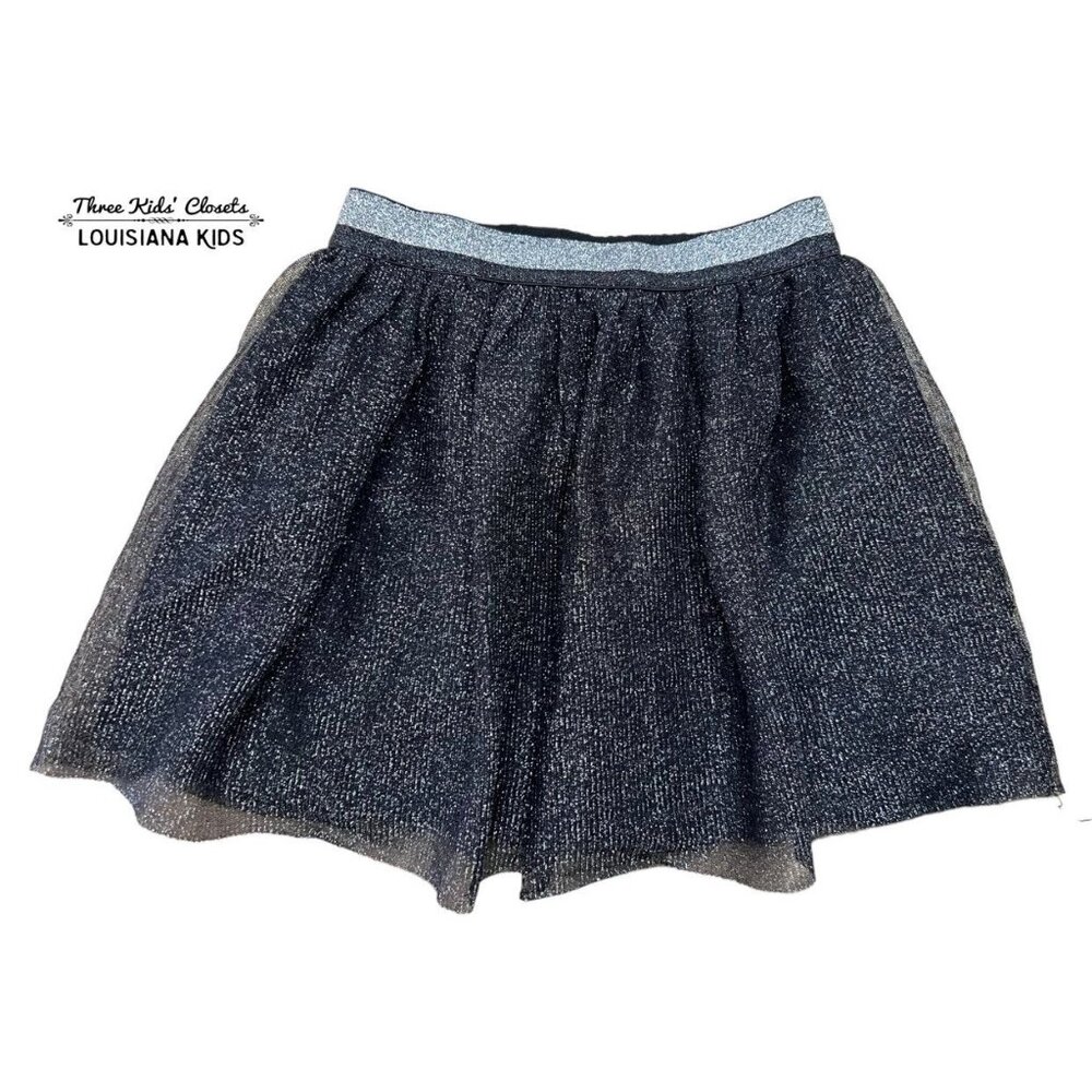 Cat & Jack S (6/6X) Black Sparkly Glitter Tulle Skirt